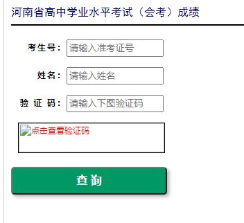 河南省高中学业水平考试成绩查询入口